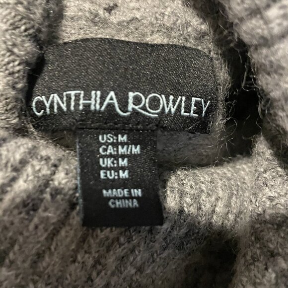 Cynthia Rowley Dress Womens Sz M Wool Blend Cowl Neck Gray Mini Tunic Sleeveless - Picture 2 of 7